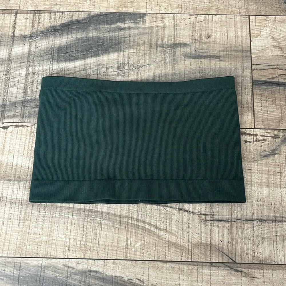 Bandeau Bralette Crop Top Green sz Medium